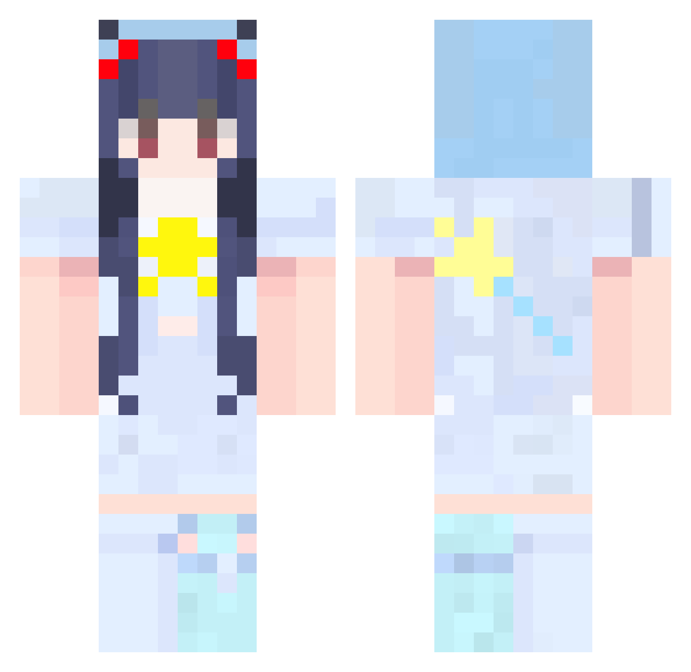 kinji030 Minecraft skin, front and back view
