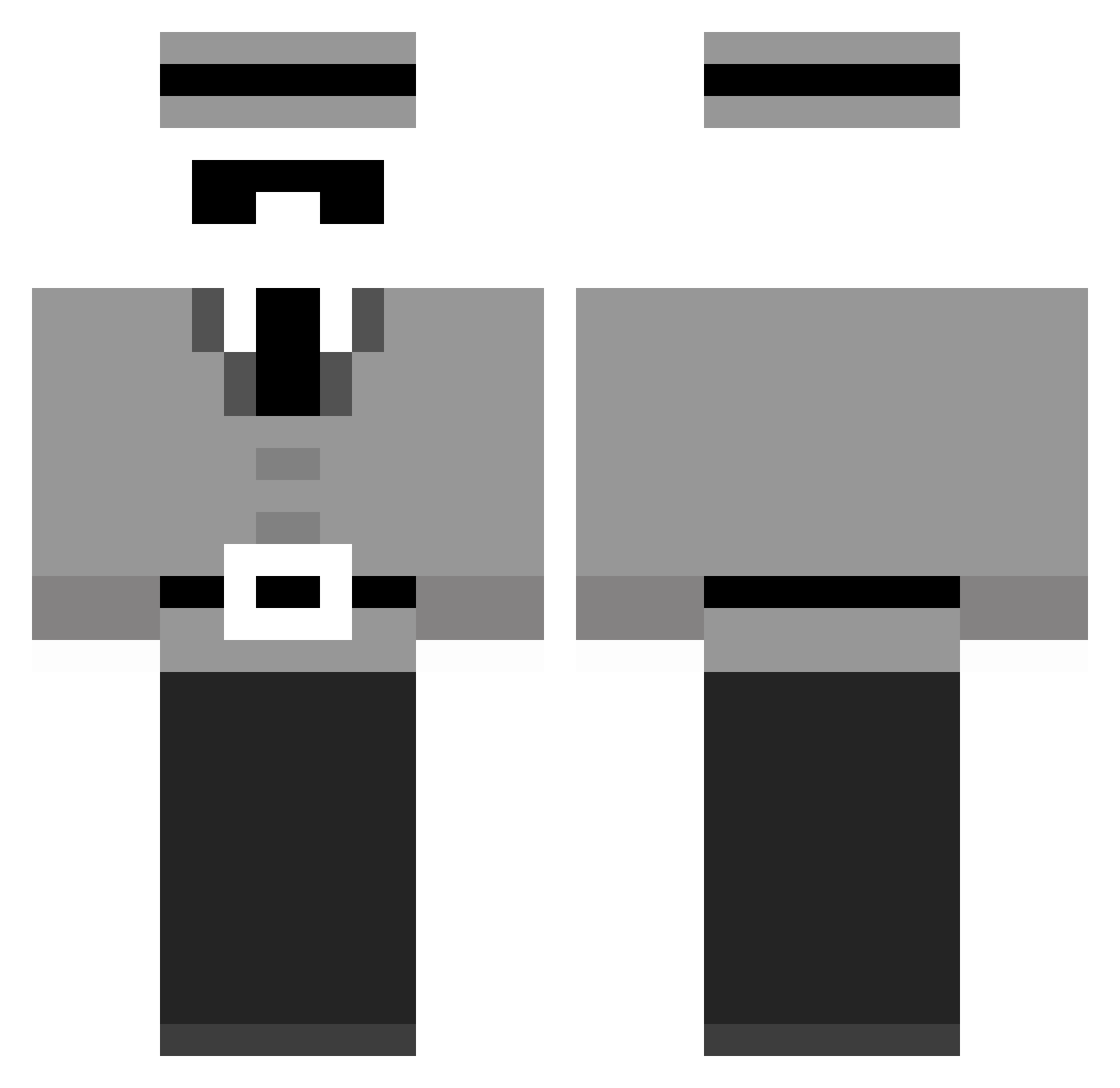 CuboidCube Minecraft skin, front and back view