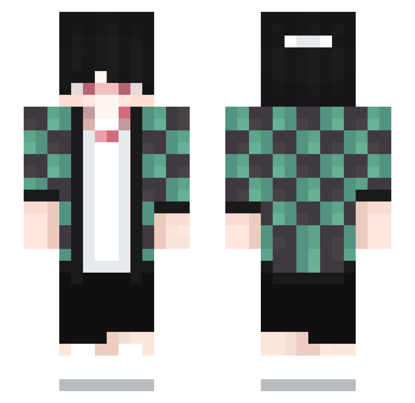 Glmar Minecraft skin, front and back view