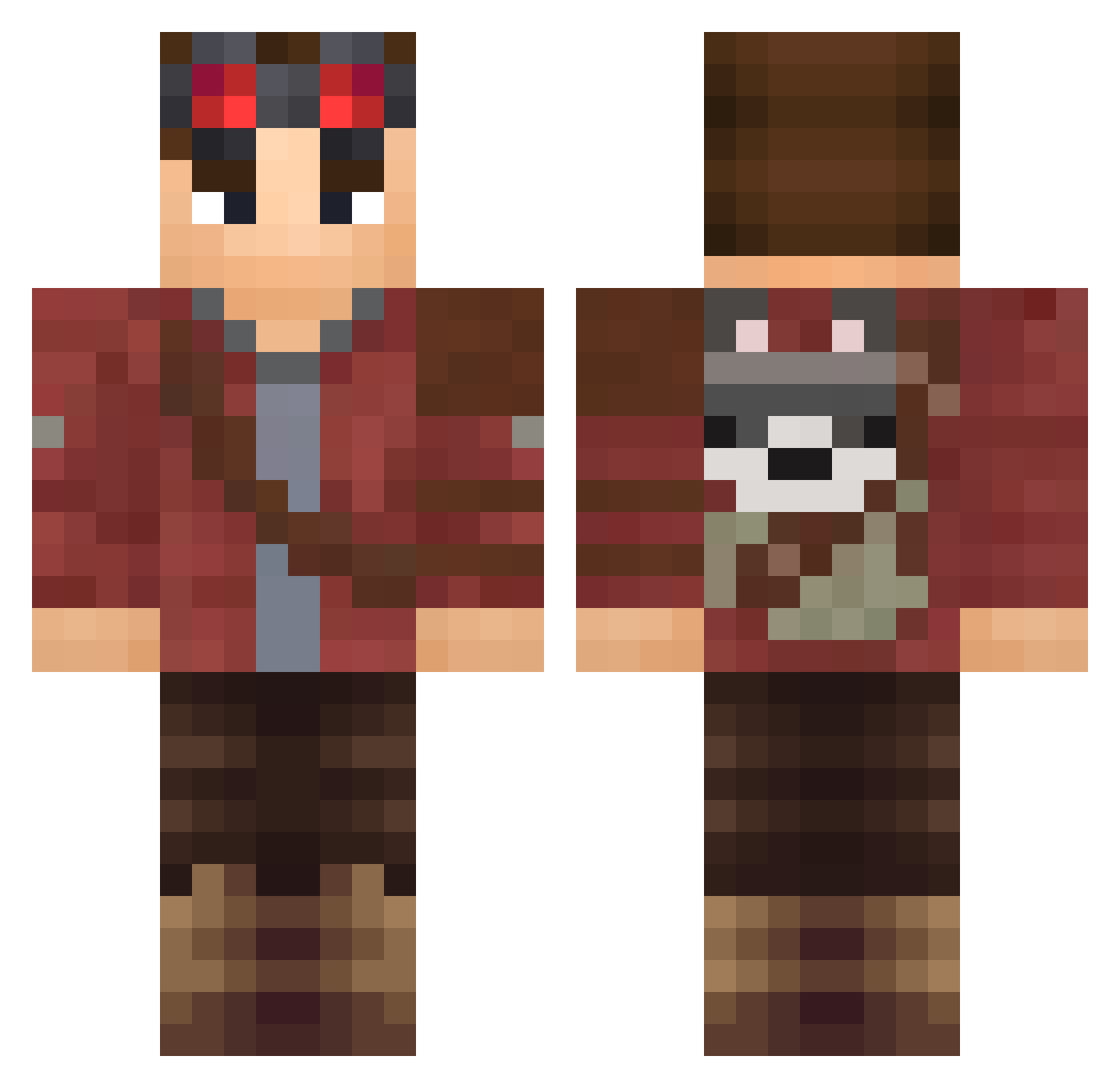 HowdyItzChris Minecraft skin, front and back view