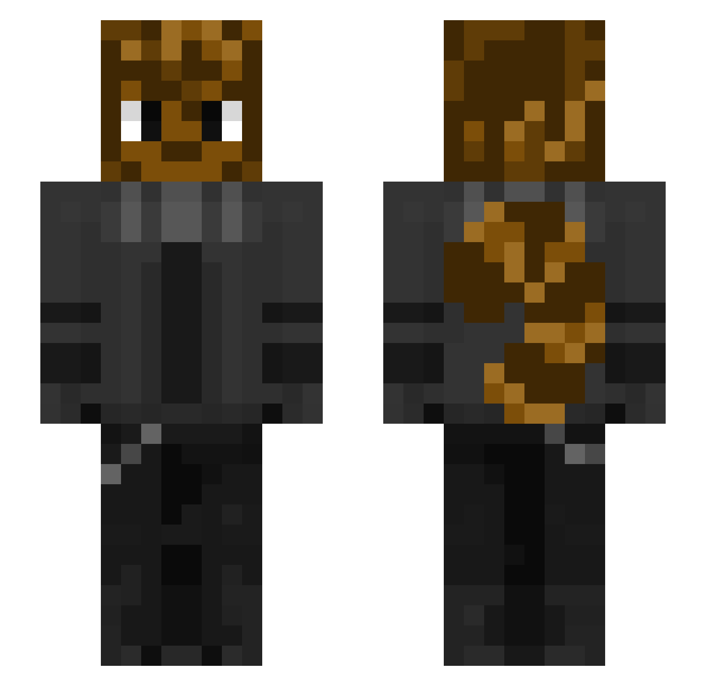 308x Minecraft skin, front and back view