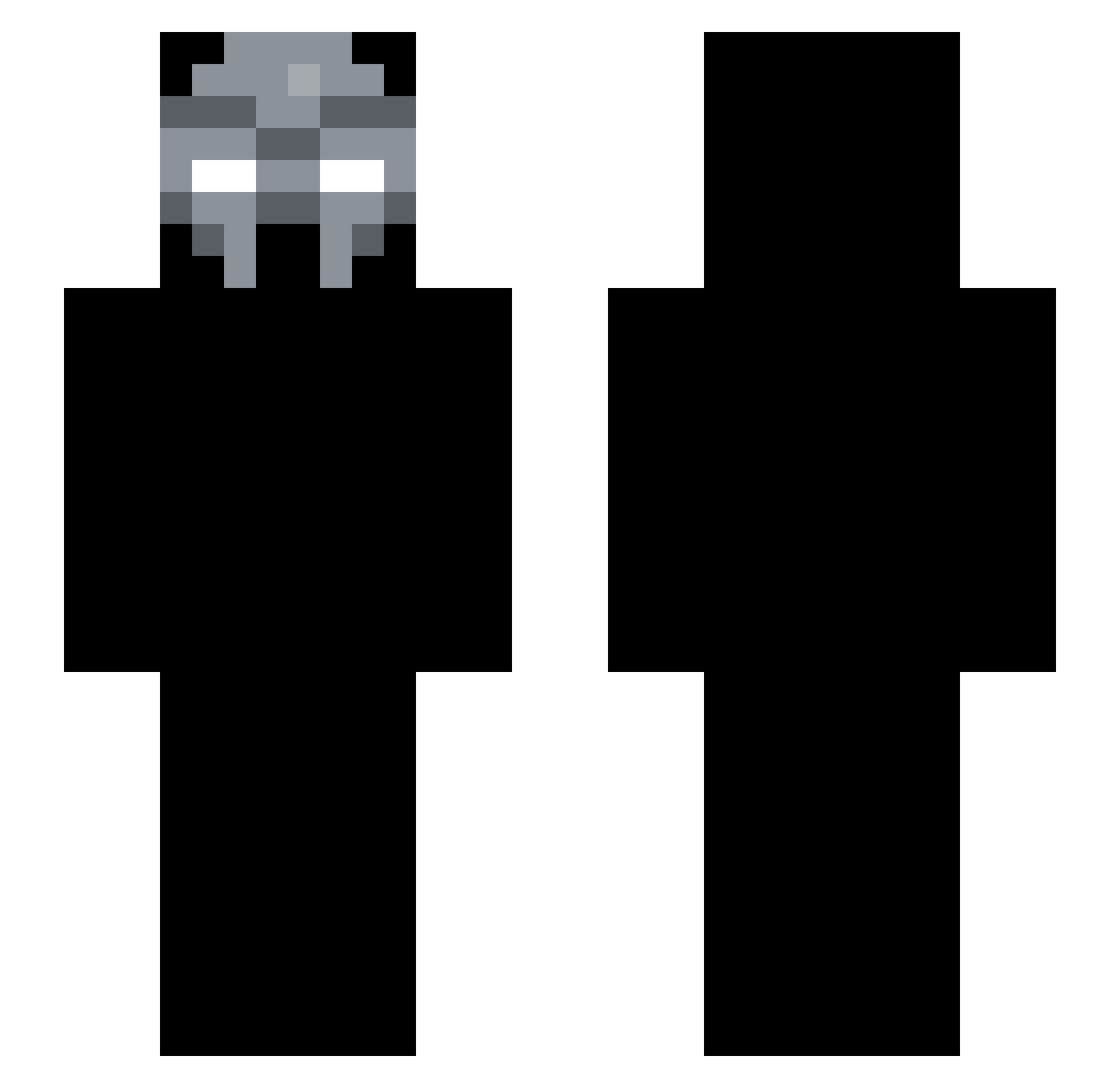 loutuu Minecraft skin, front and back view