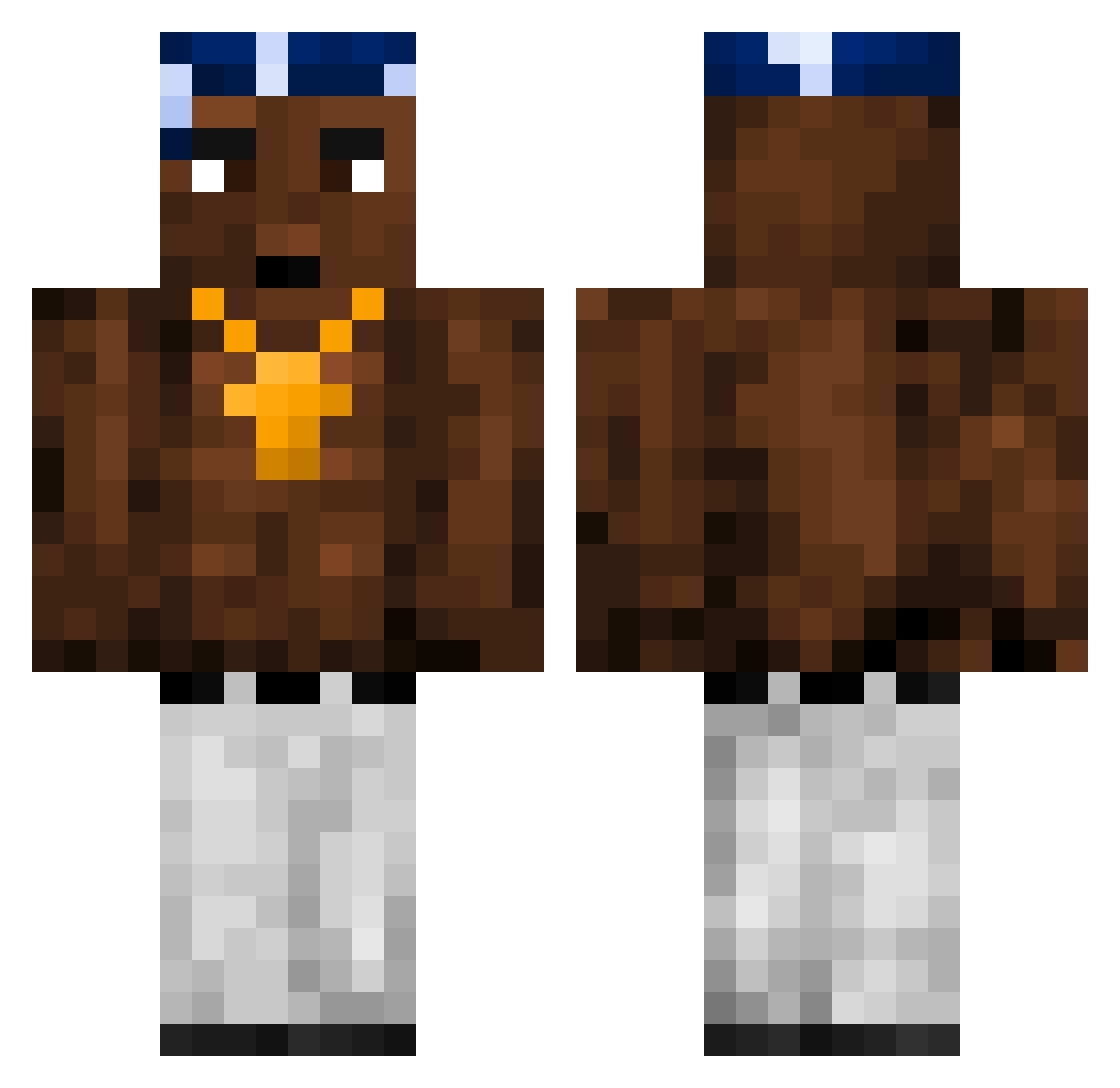 mads_koko Minecraft skin, front and back view