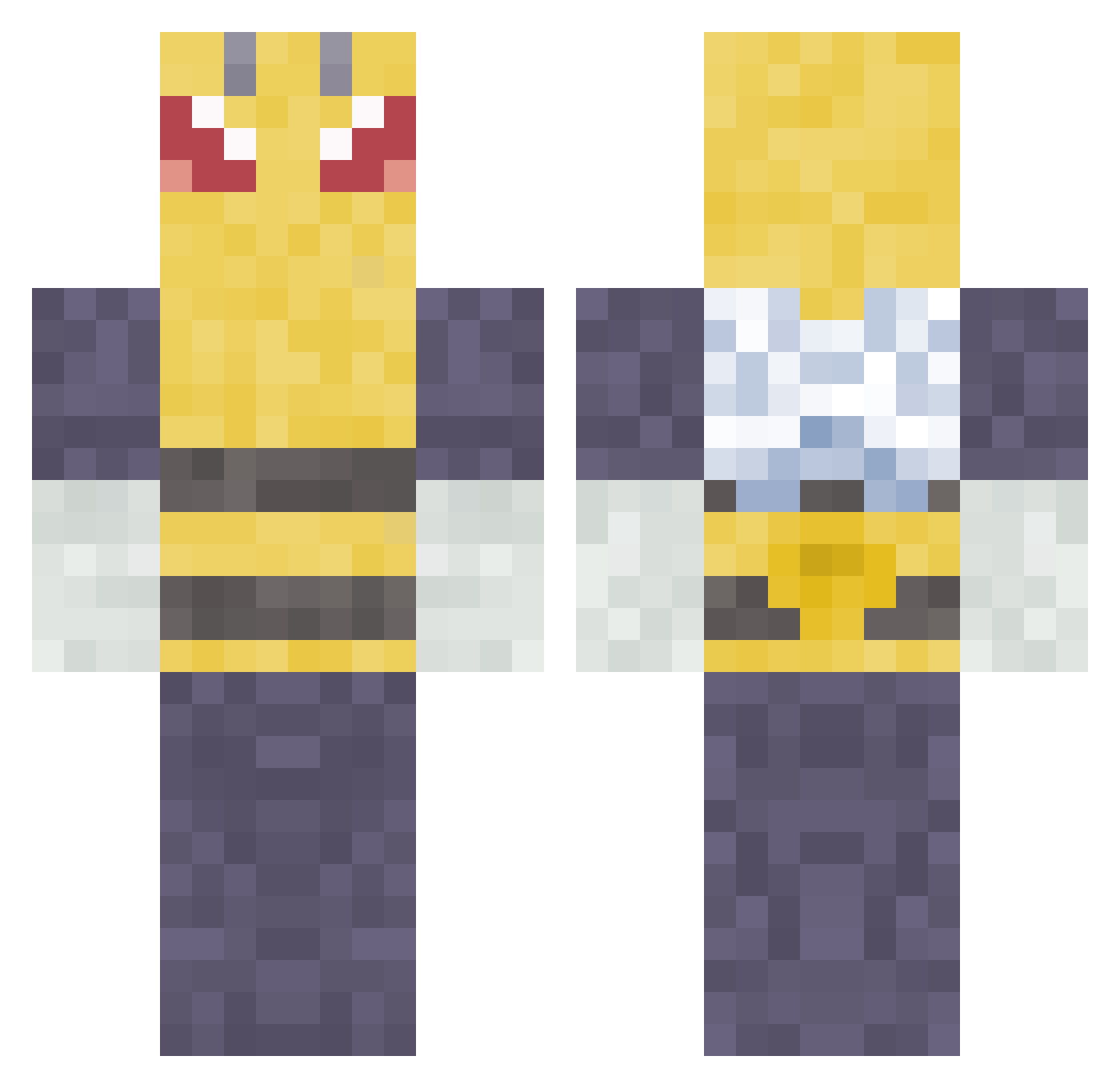 Kiwi_Kriss Minecraft skin, front and back view