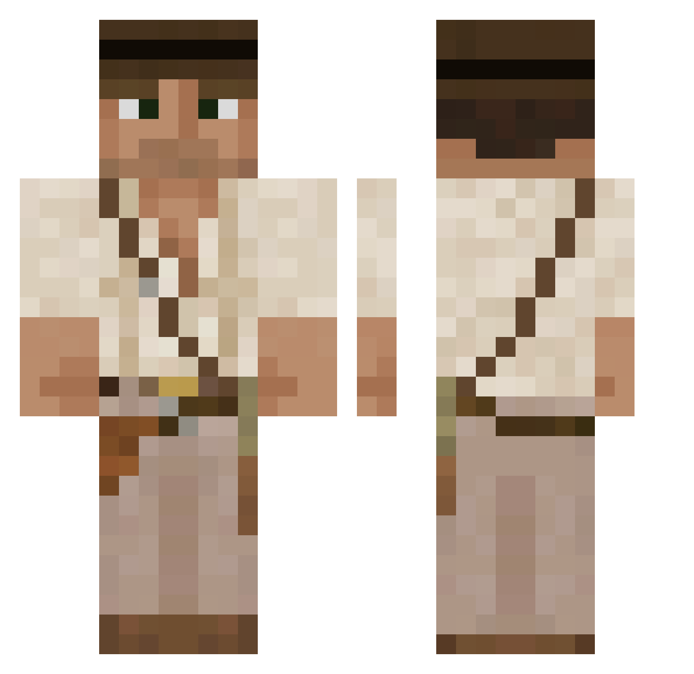 Novaelite08 Minecraft skin, front and back view