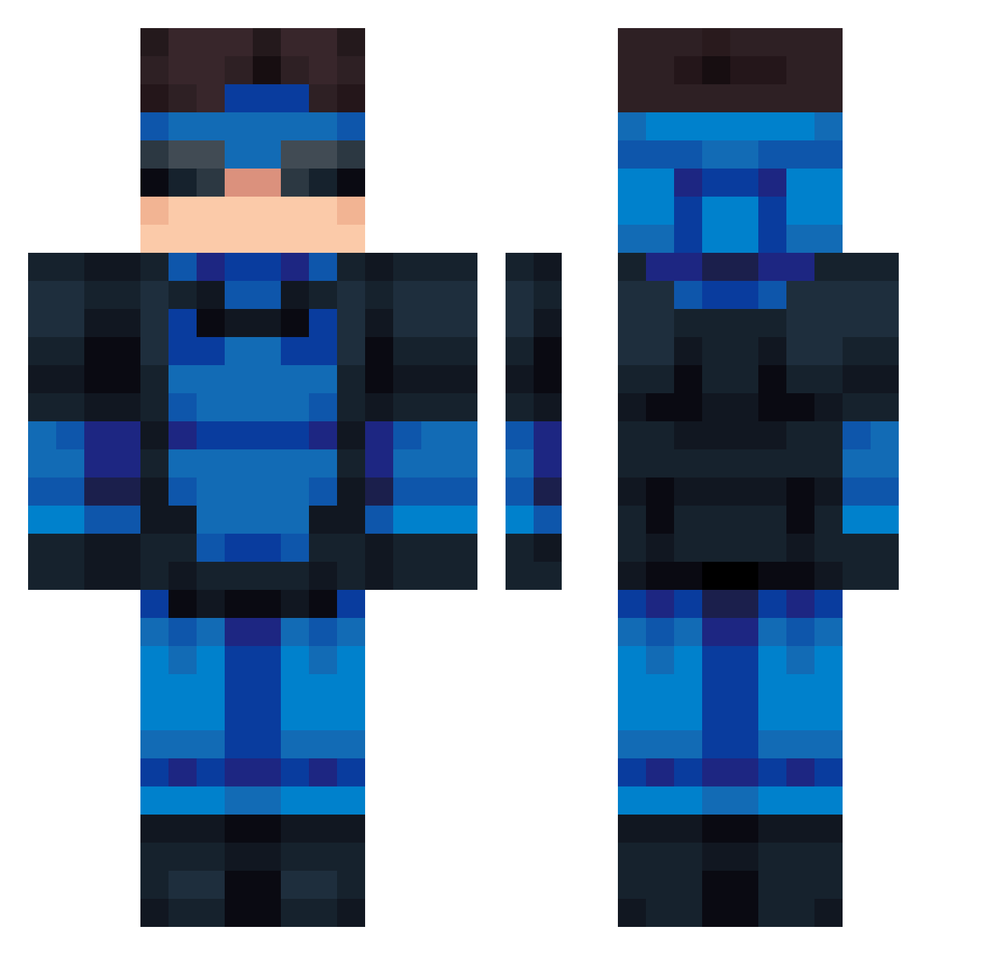 CheeseDoodle10 Minecraft skin, front and back view