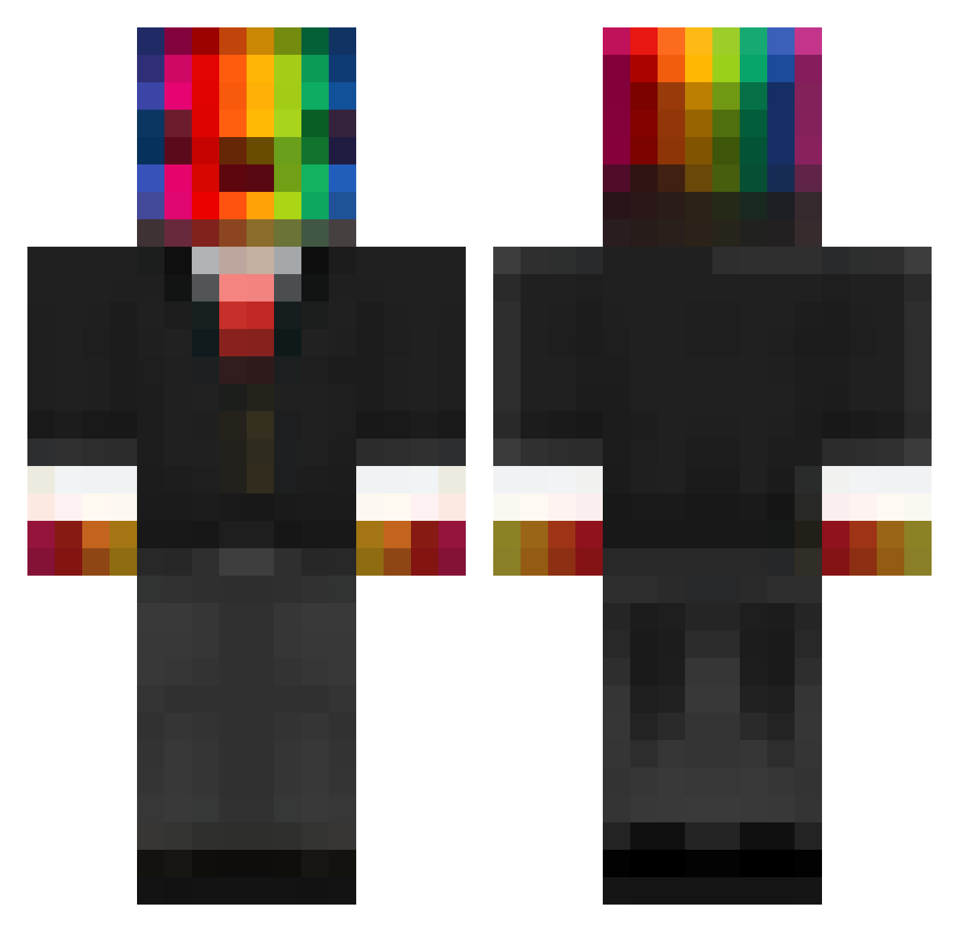 DARK_Adrianthor Minecraft skin, front and back view