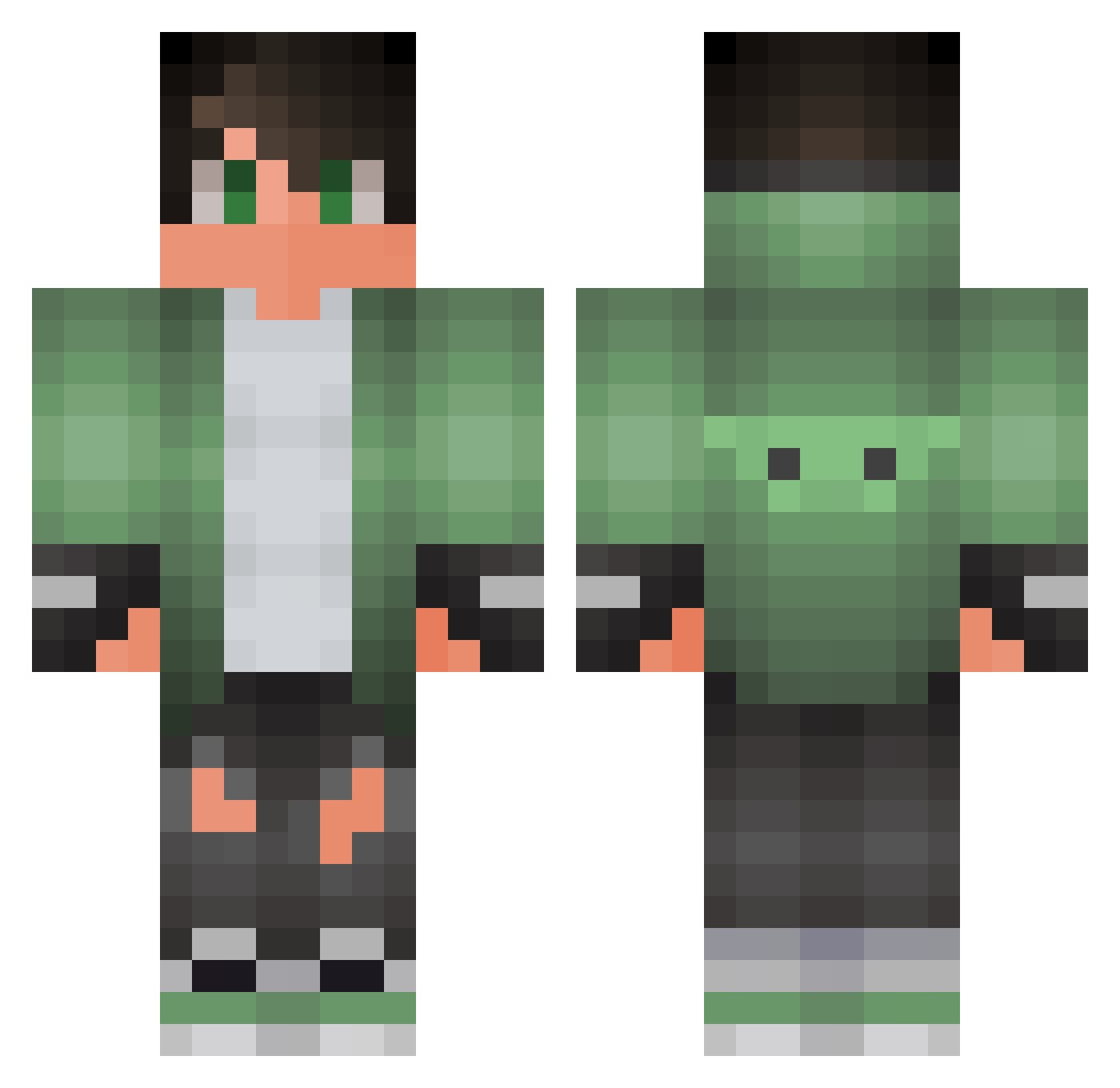 HeNrY_64 Minecraft skin, front and back view