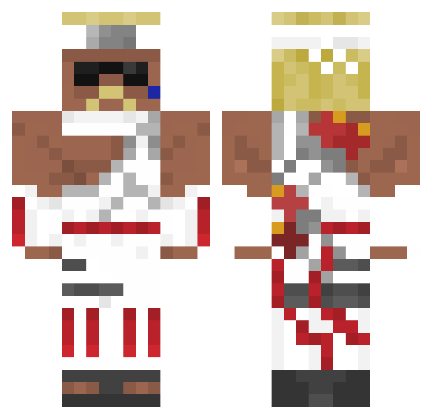 AJSimpson32 Minecraft skin, front and back view