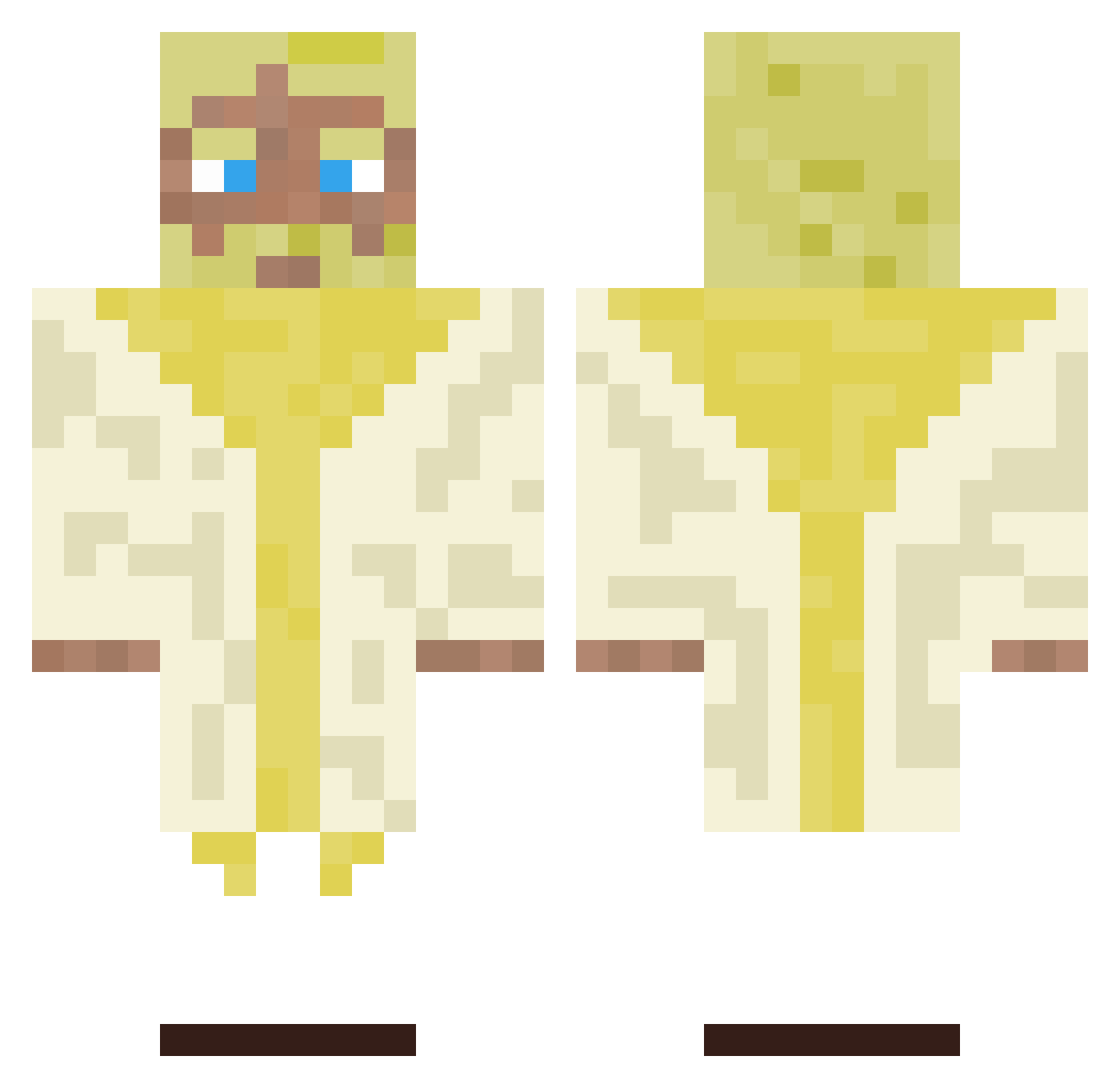 Ameterek Minecraft skin, front and back view