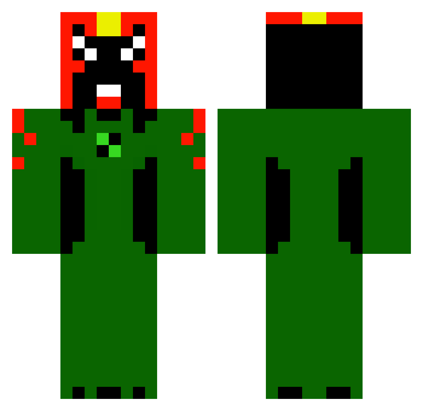 SamuX2018 Minecraft skin, front and back view