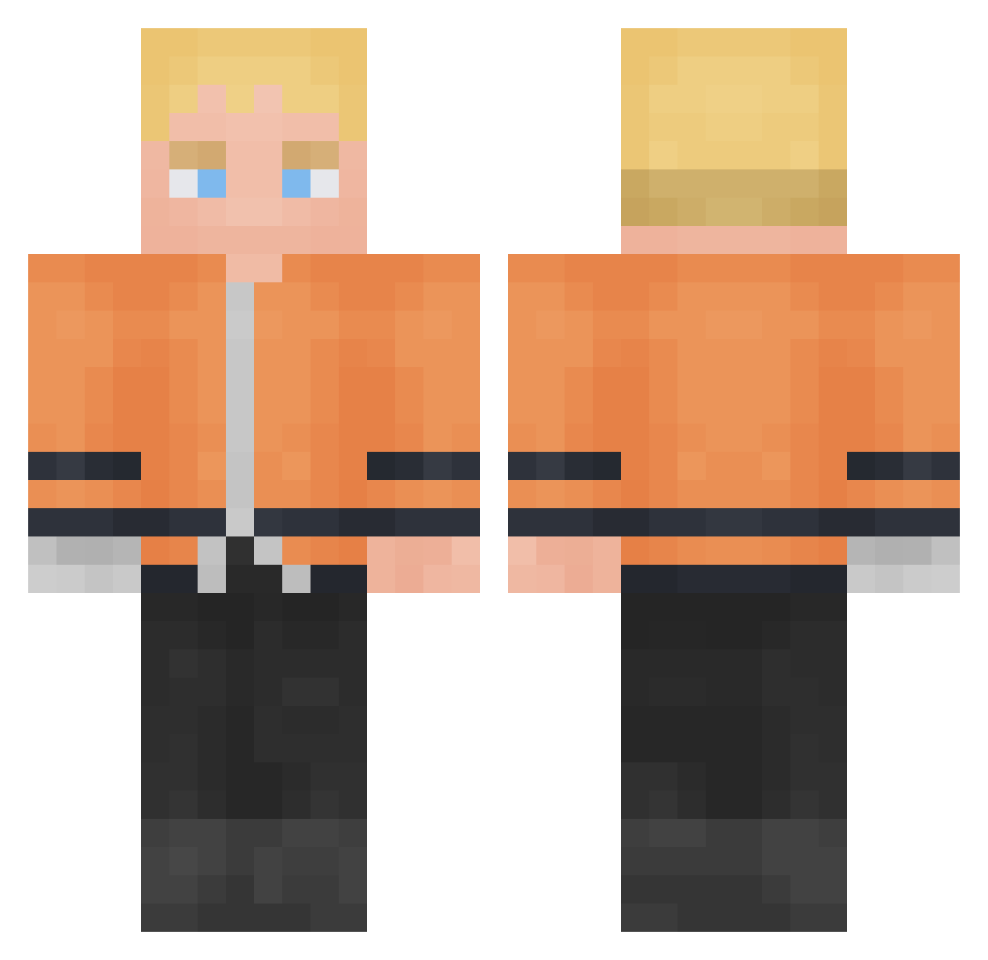 Sk1llyZ Minecraft skin, front and back view