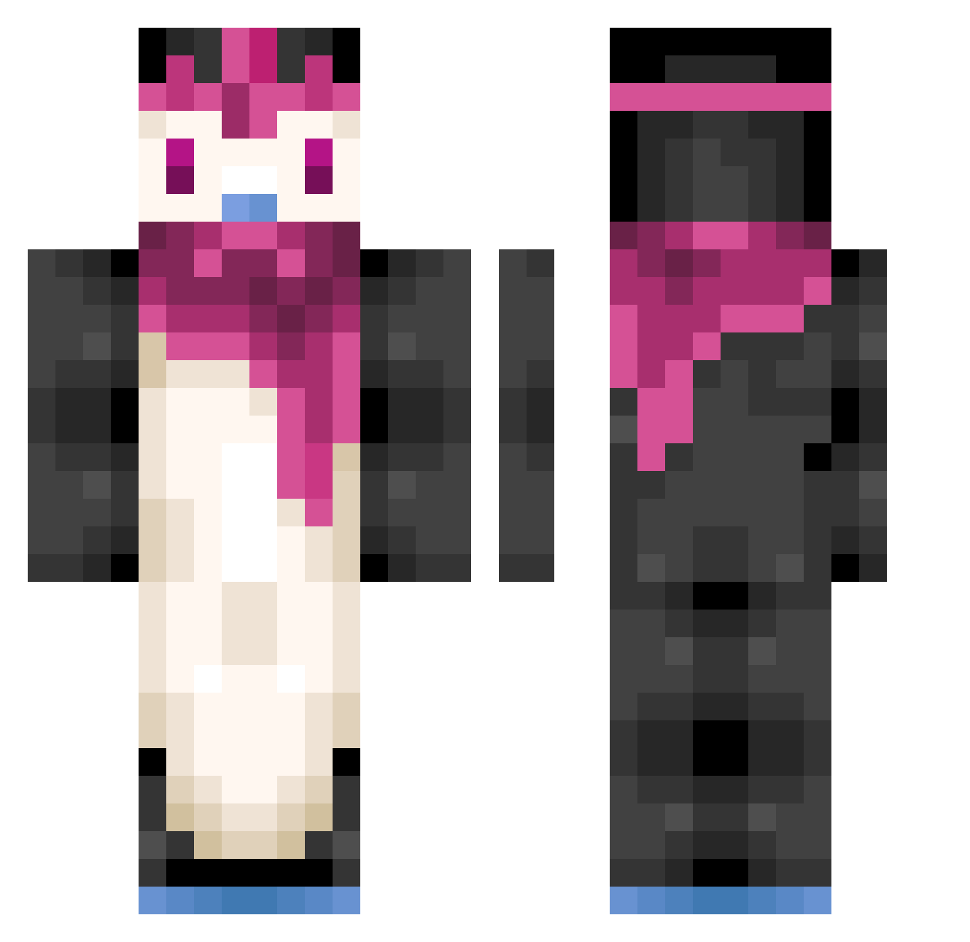 Jultion Minecraft skin, front and back view