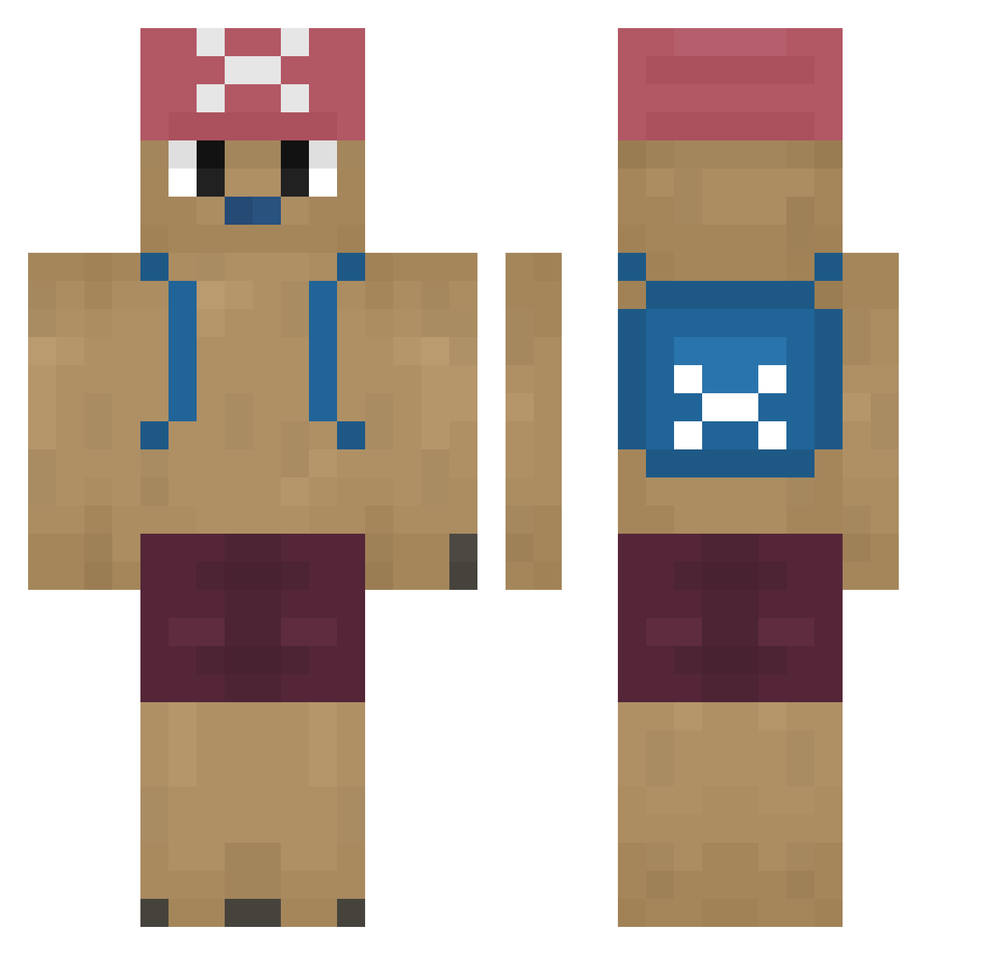 Joe_Craft08 Minecraft skin, front and back view
