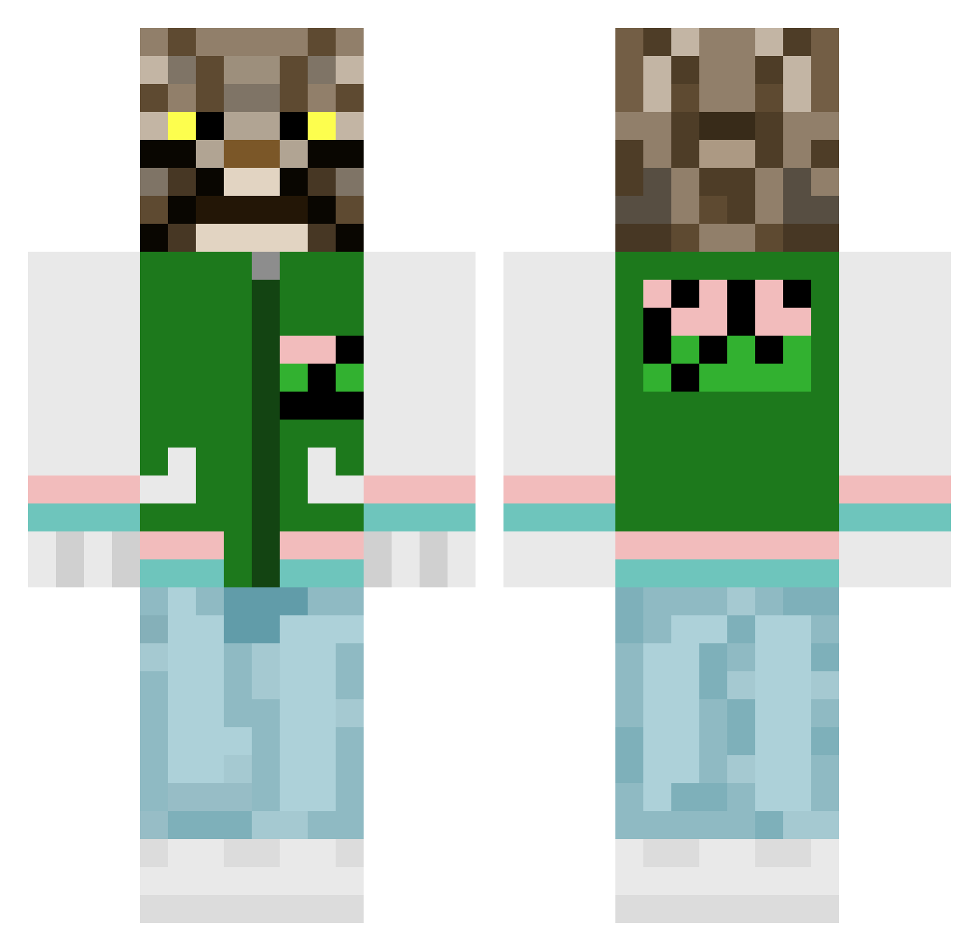 SouljaBoy2007 Minecraft skin, front and back view