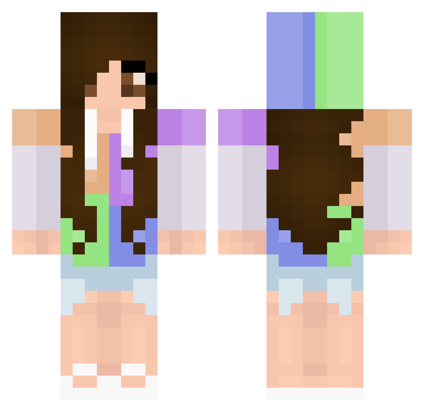 Dornskiman Minecraft skin, front and back view