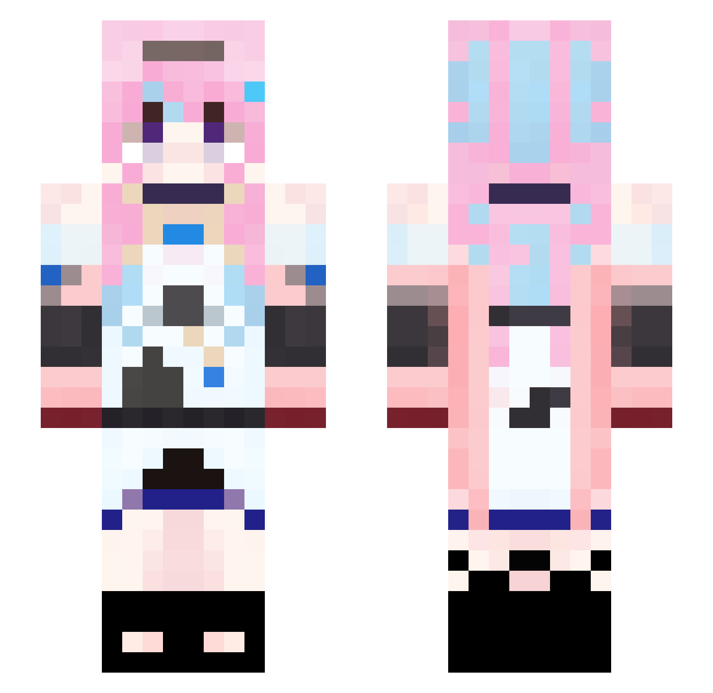 rainy_sea Minecraft skin, front and back view