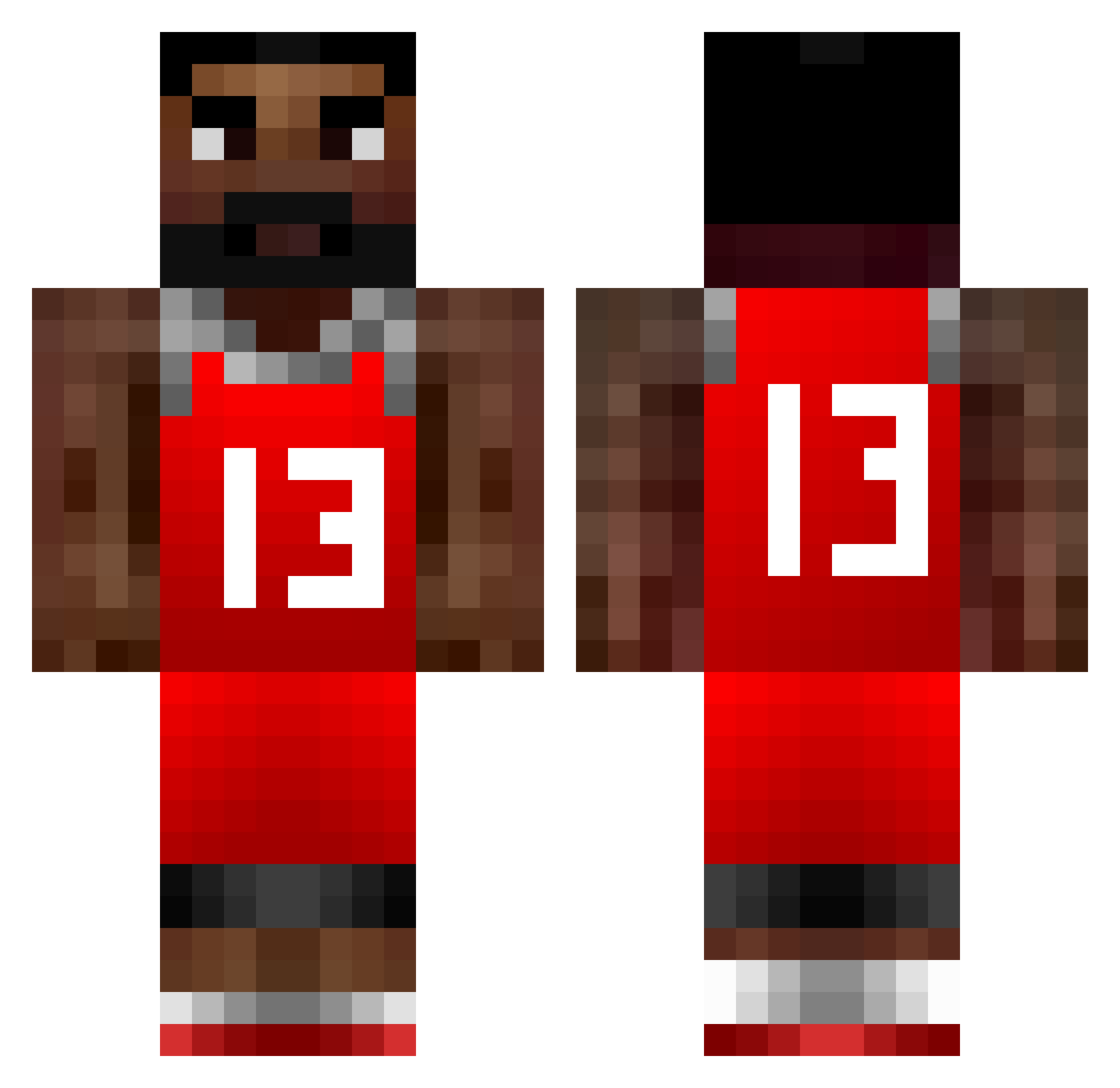 ronaldosuiiiiii9 Minecraft skin, front and back view