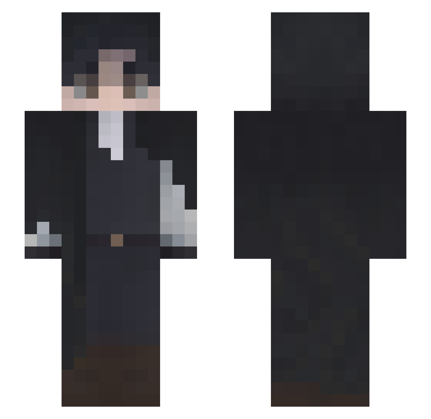 MazanX2001 Minecraft skin, front and back view