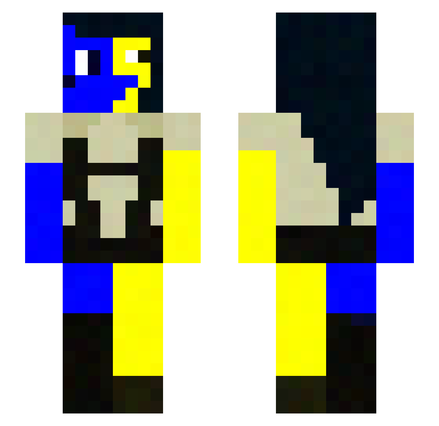 DoomsdayDelilah Minecraft skin, front and back view
