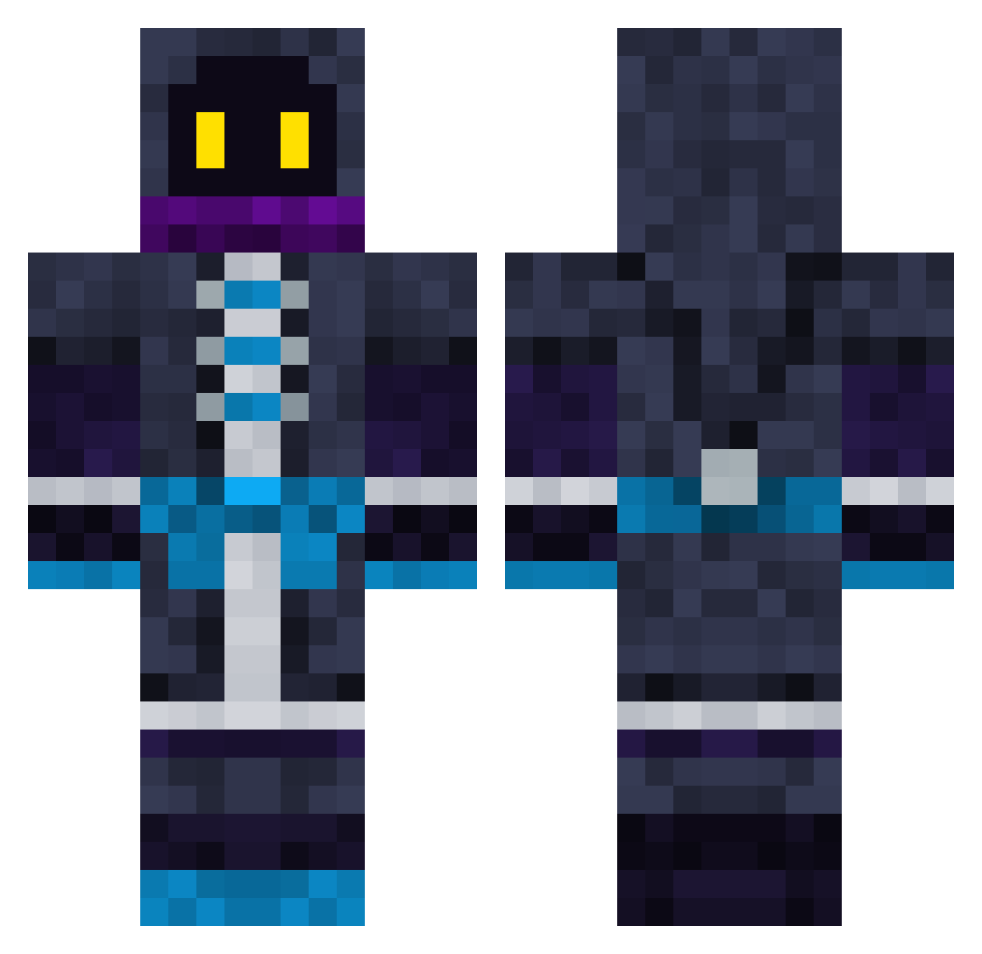 MrDocktorMan Minecraft skin, front and back view