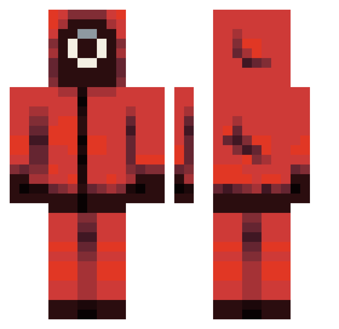 skeetabtye Minecraft skin, front and back view