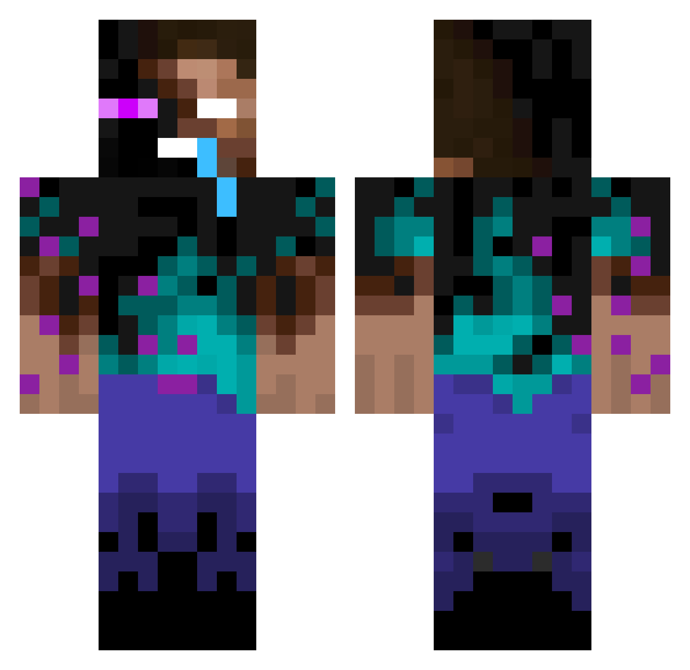 ItsCookieNo1 Minecraft skin, front and back view