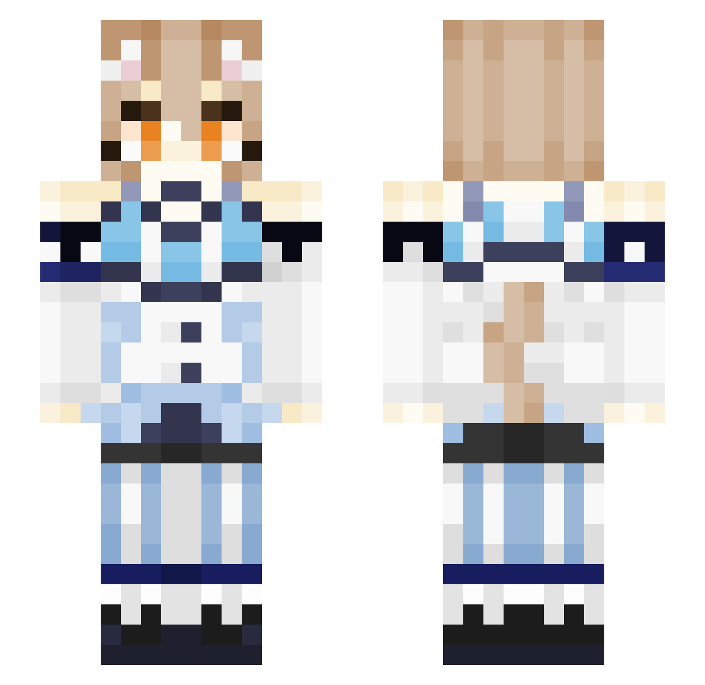 MisterSalzig Minecraft skin, front and back view
