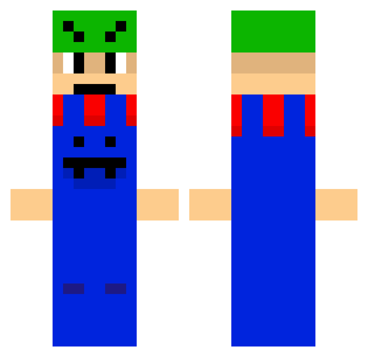 KubaYTMinecraft Minecraft skin, front and back view