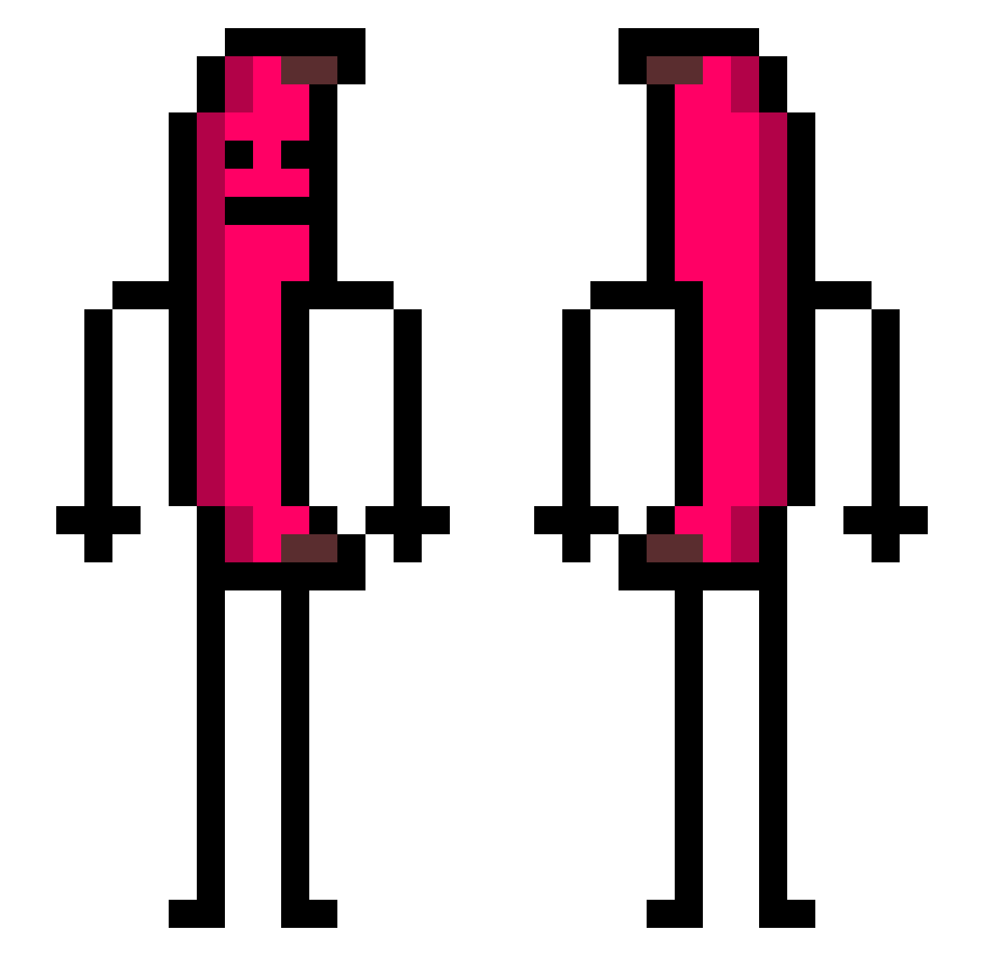 Sasy14 Minecraft skin, front and back view