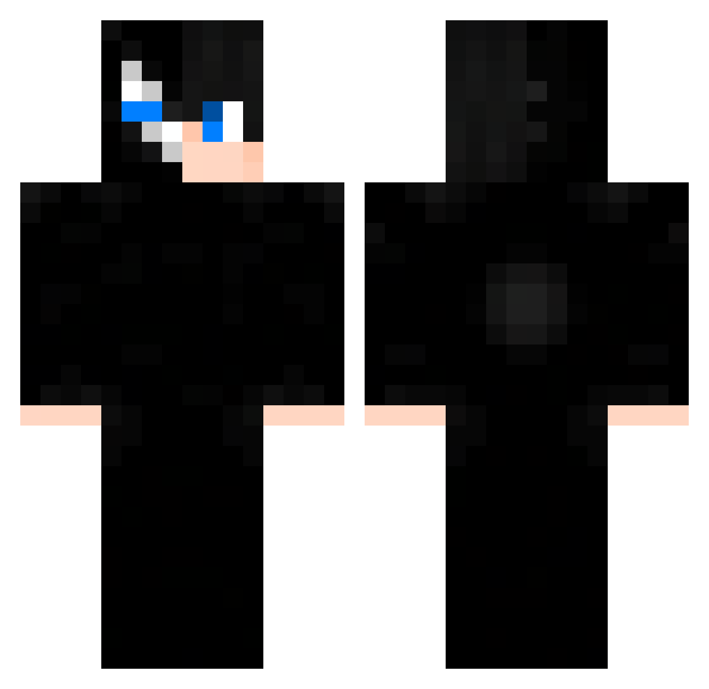 zekyfps Minecraft skin, front and back view