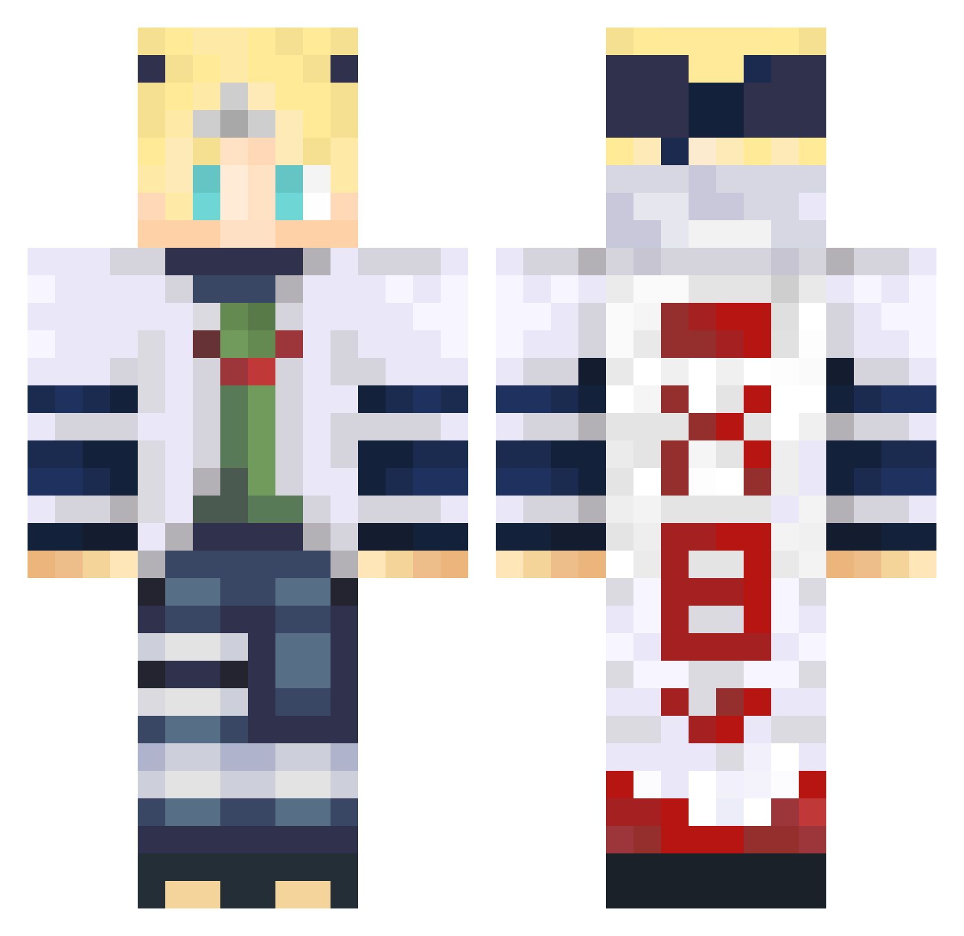 issadragon Minecraft skin, front and back view