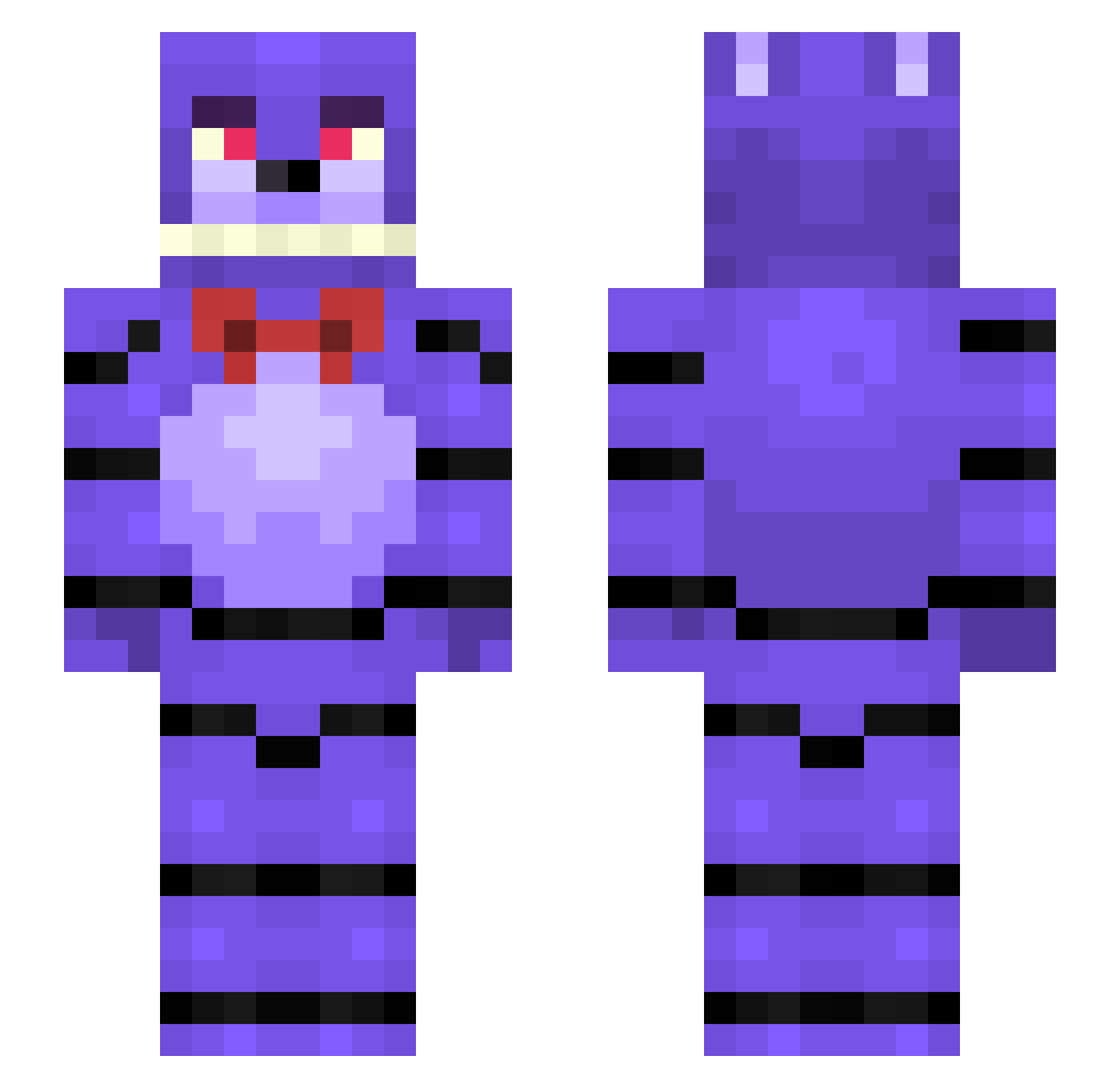 ProAgility Minecraft skin, front and back view