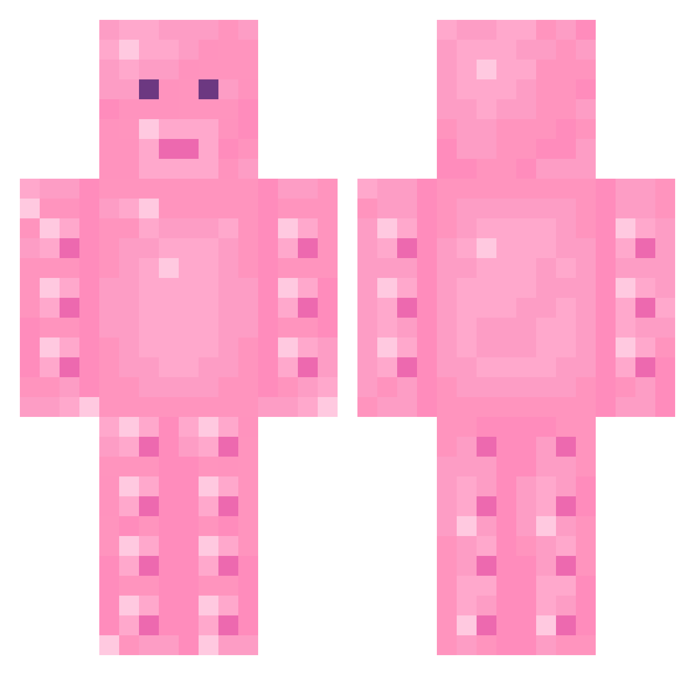 Kimddanddan Minecraft skin, front and back view