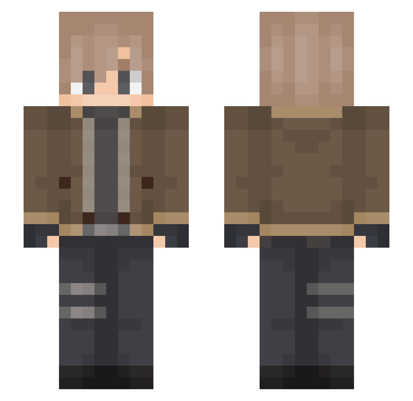Rogue__Ninja Minecraft skin, front and back view