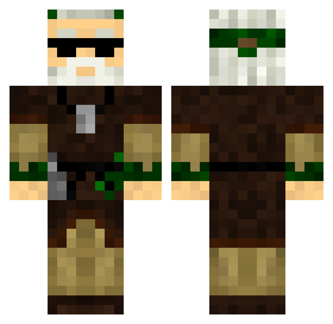 wesiq Minecraft skin, front and back view