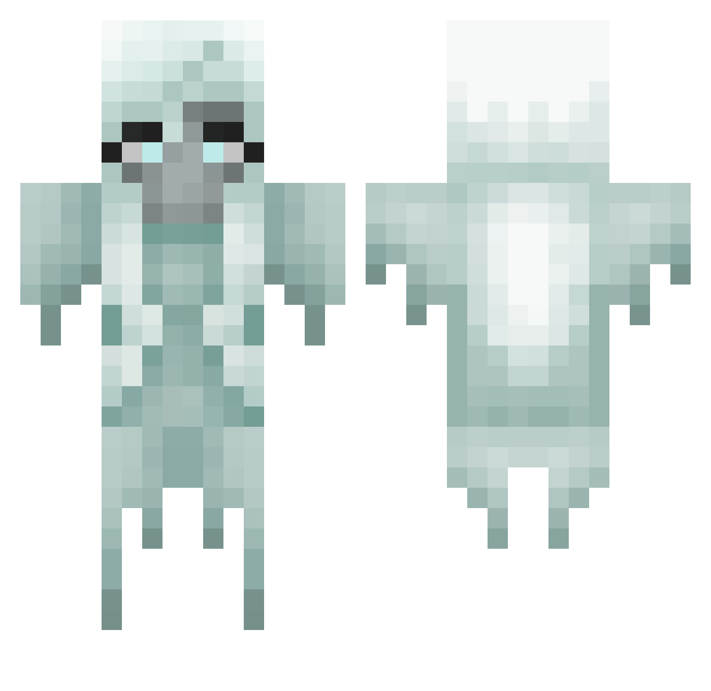 Cenobites Minecraft skin, front and back view