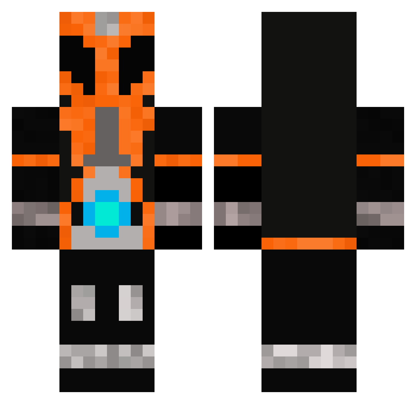 Ryunma1116 Minecraft skin, front and back view