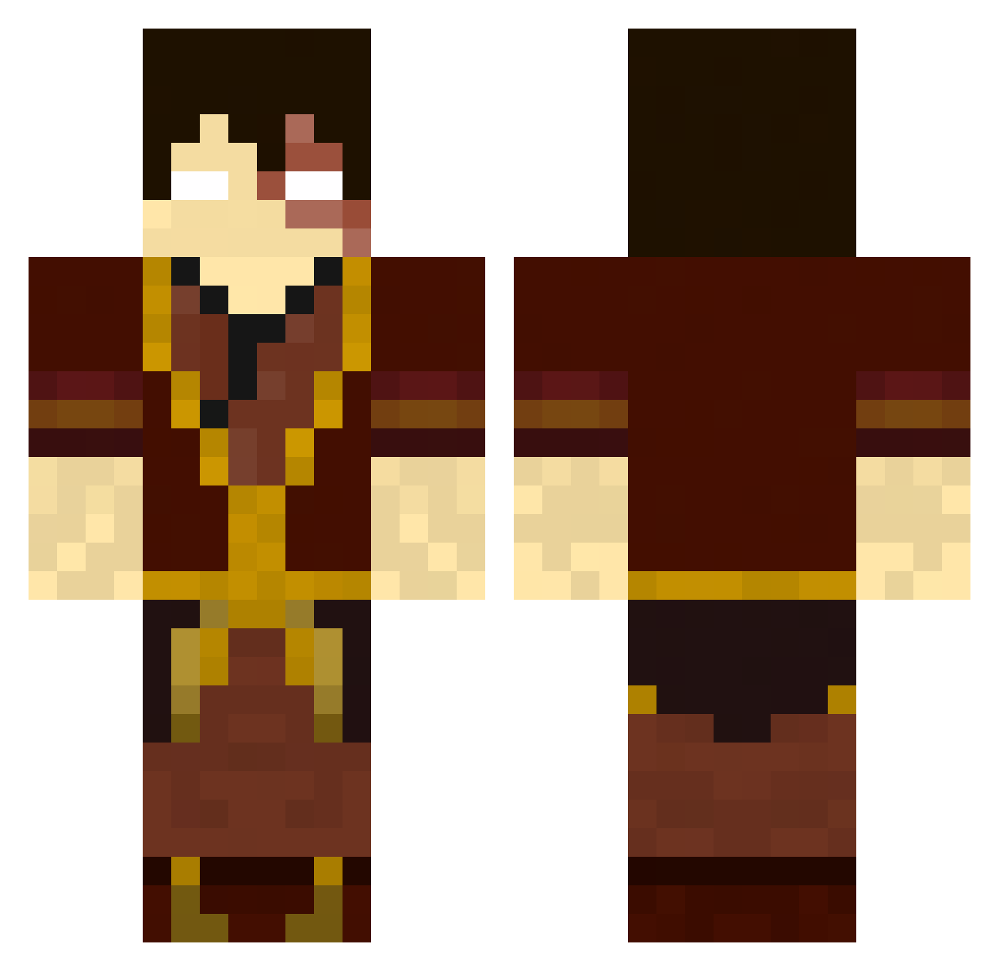 bjEUrn2006 Minecraft skin, front and back view