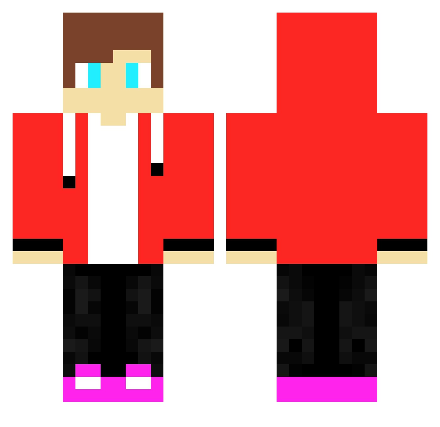 StardustSteve42 Minecraft skin, front and back view