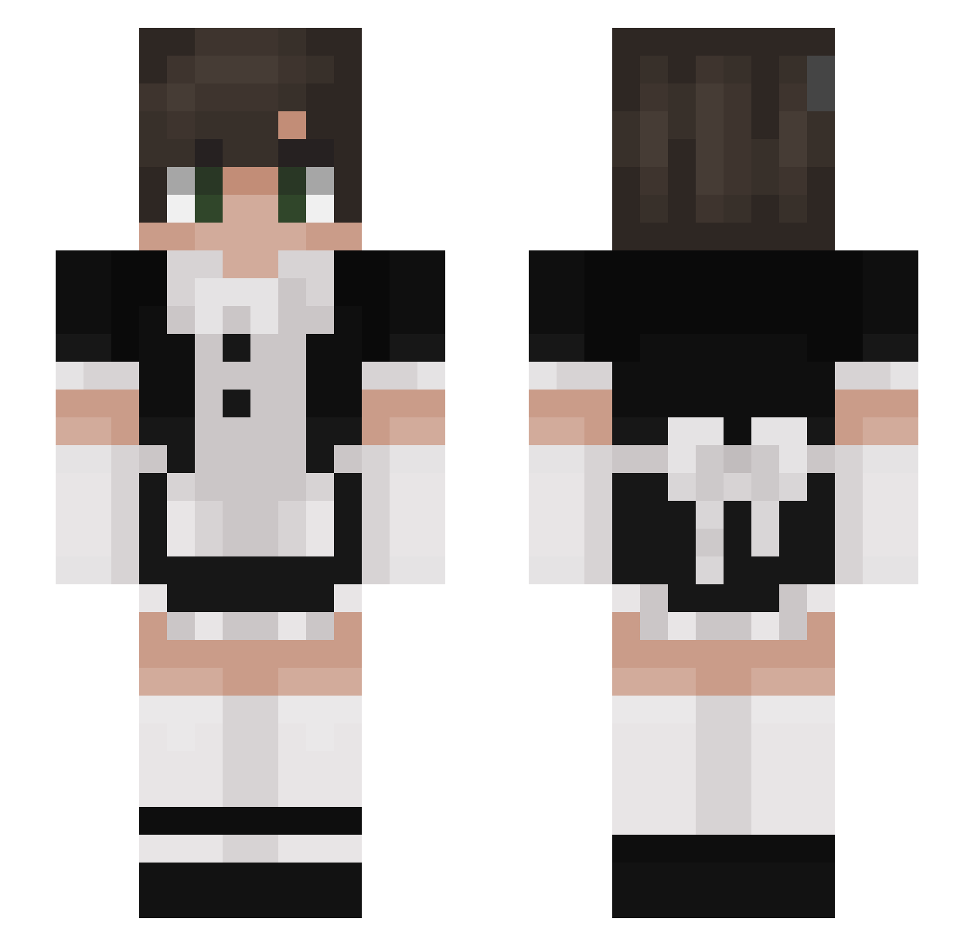 Spinty Minecraft skin, front and back view