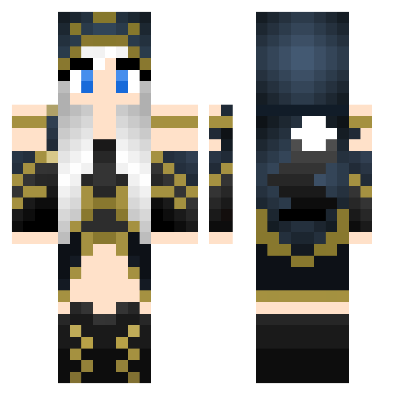 Nha_Si_Hai Minecraft skin, front and back view
