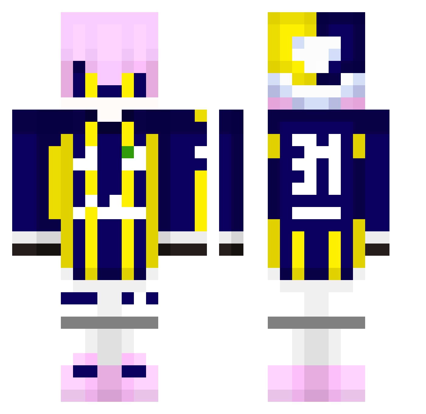 berserk_er1 Minecraft skin, front and back view