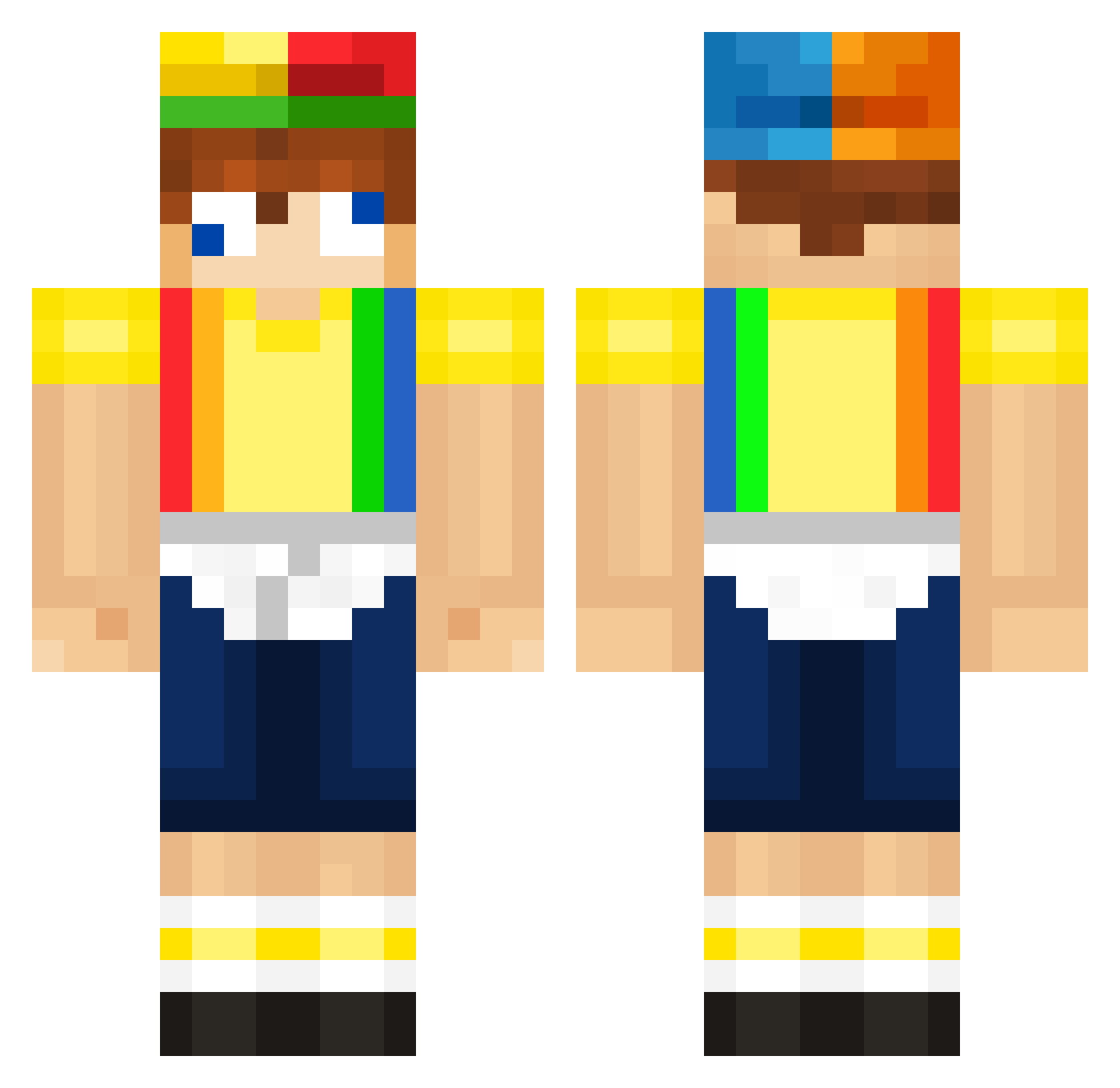 Xarathora Minecraft skin, front and back view