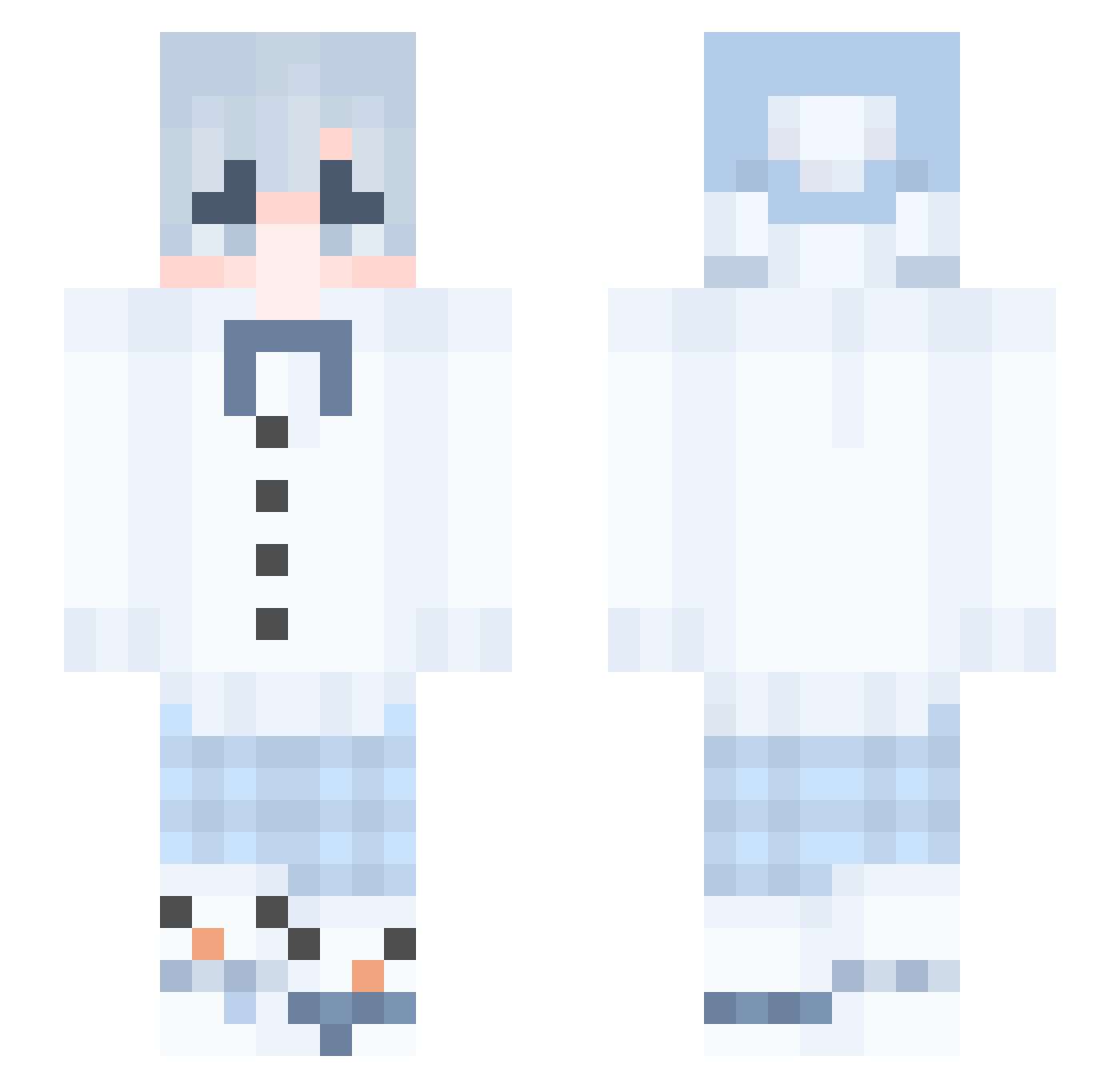 loffay Minecraft skin, front and back view