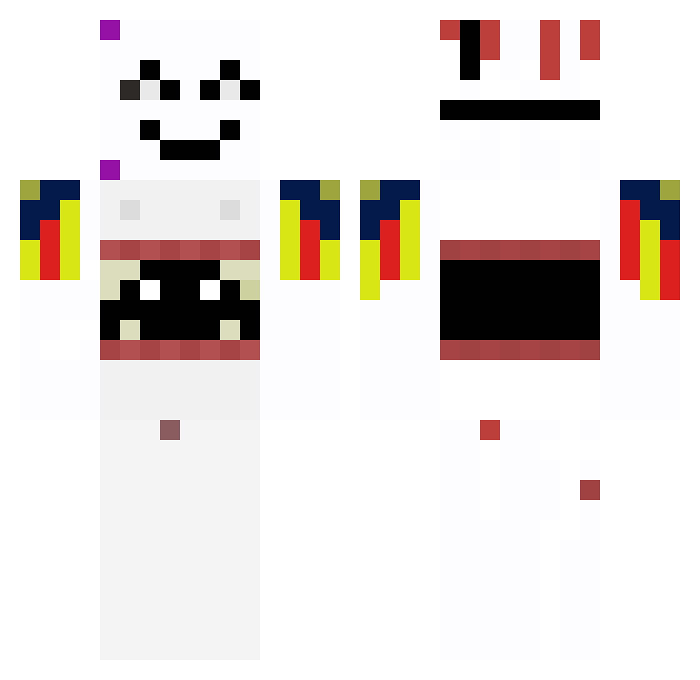 kaname777 Minecraft skin, front and back view