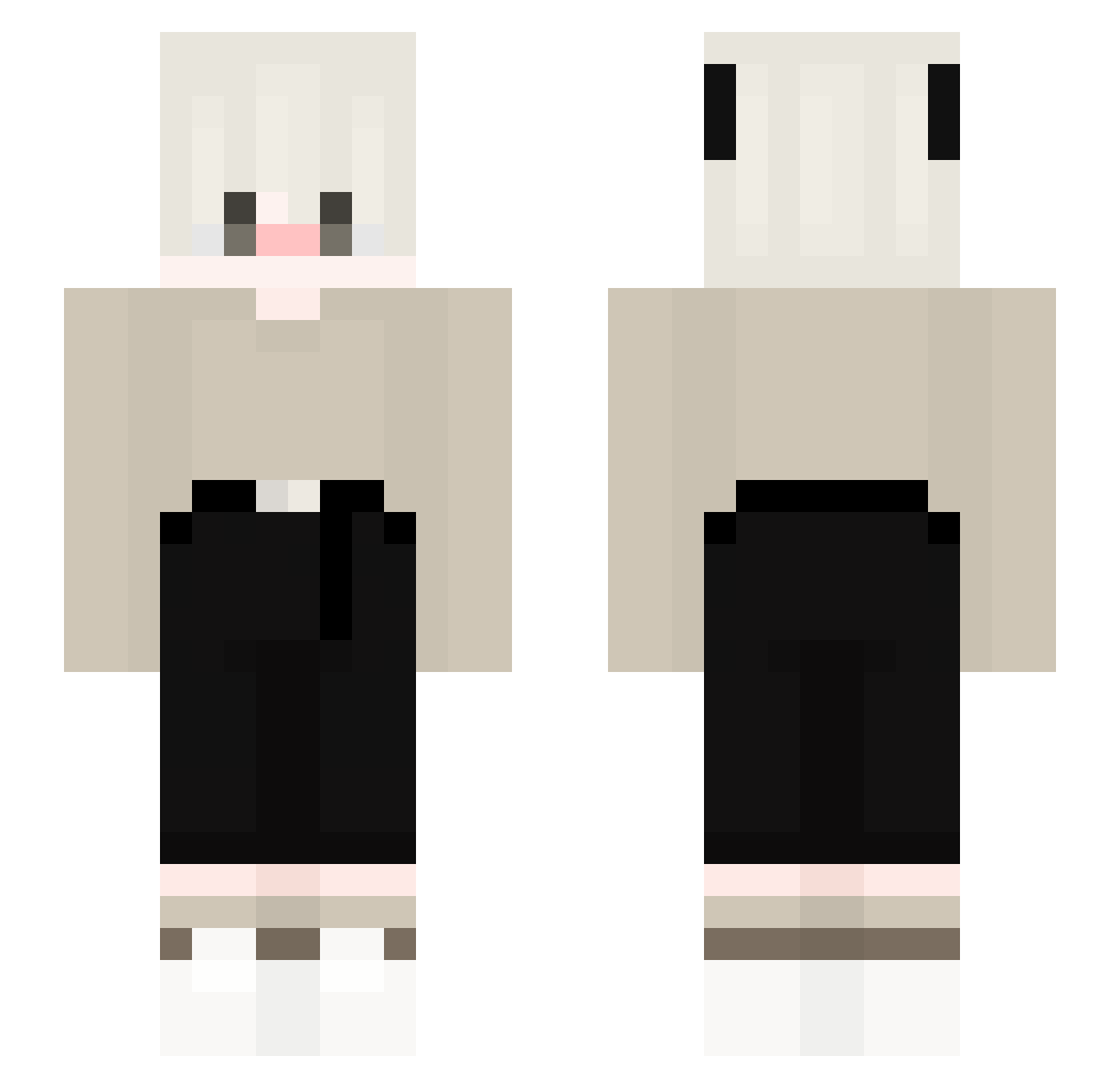 noPuppeTs_ Minecraft skin, front and back view