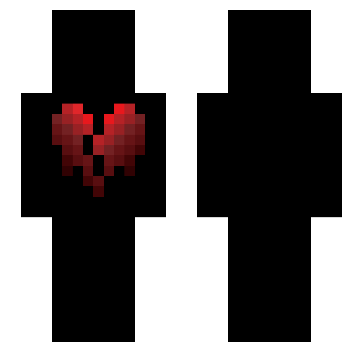 AreWeSerious Minecraft skin, front and back view