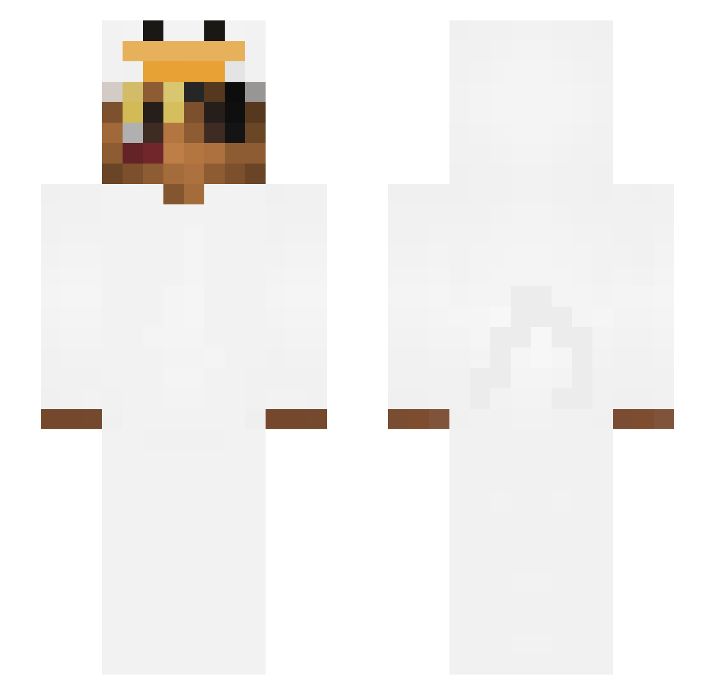 86d Minecraft skin, front and back view