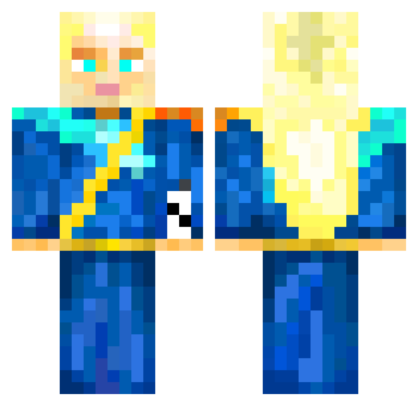 chip___________ Minecraft skin, front and back view